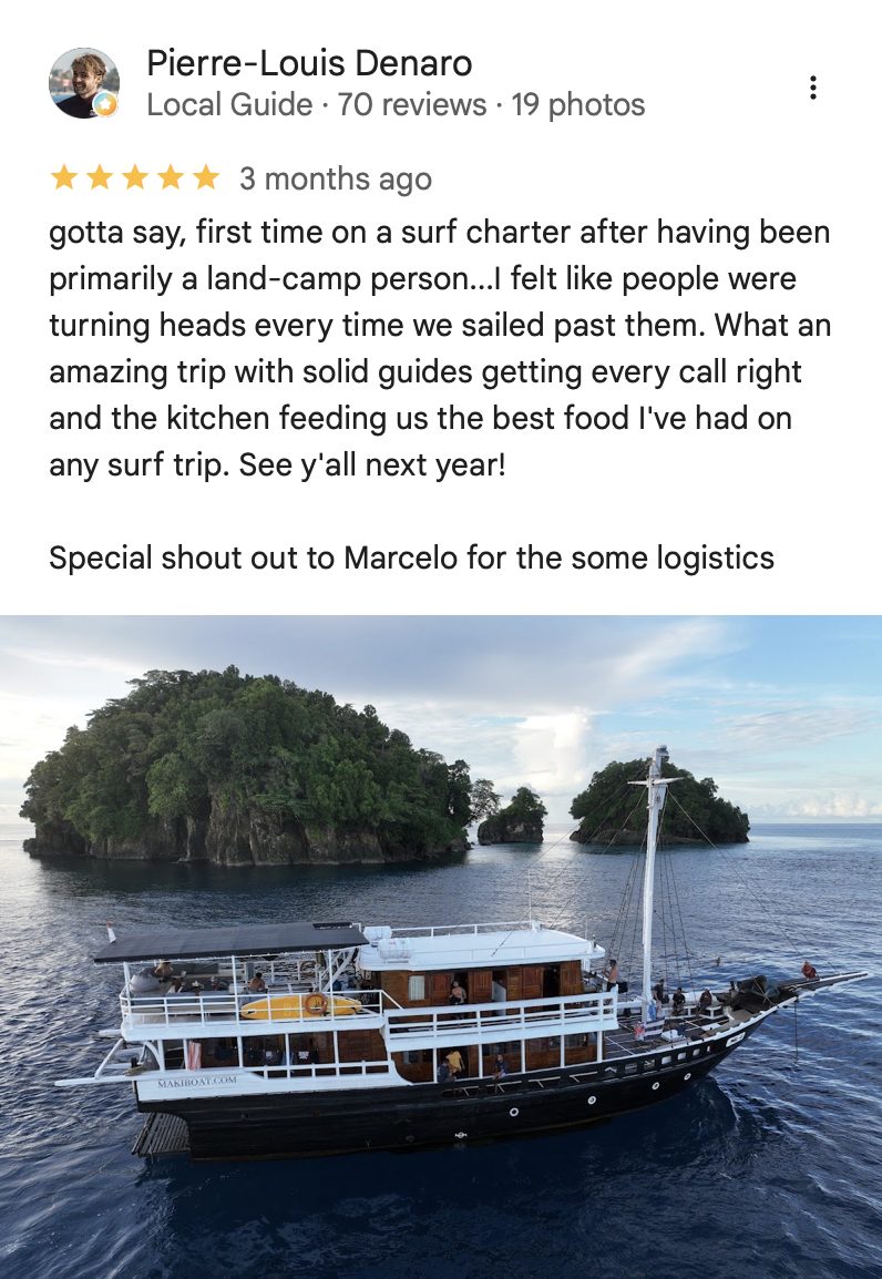 5-star Google review from Pierre-Louis Denaro